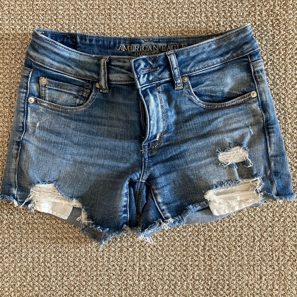 AE midi jean shorts